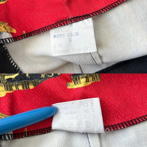 90s Y2K Vintage Cherub Novelty Print Skirt Baroque Opera Classical Bodycon. - Picture 5 of 5